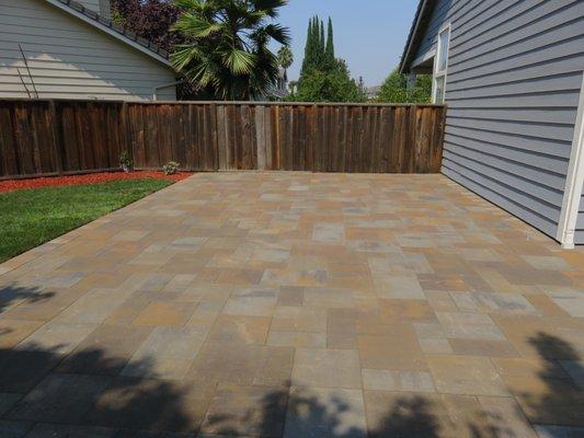 Pavers are Belgard Catalina LaFitt. Colors are a mix of Toscana and Victorian.