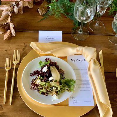 Apple Walnut Salad - Wedding Table Decor