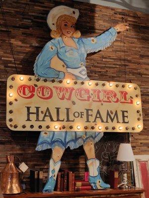 Cowgirl sign