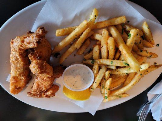 Salmon and chips