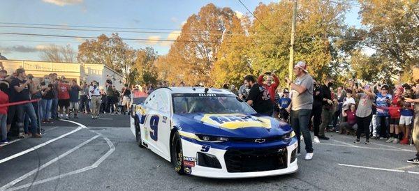 Hometown Champion Chase Elliott celebrating his 1st championship in 2020 at the Pool Room!