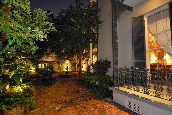 Side Entrance to Courtyard at Night