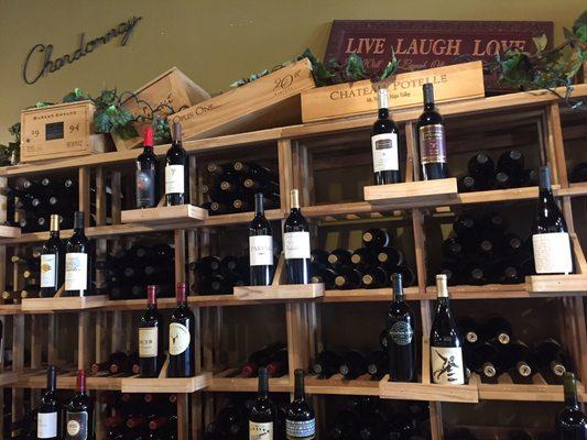 Lovely display of wines