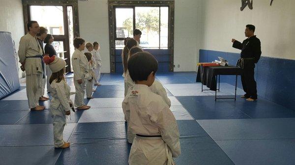 Belt ceremony- proud parents, happy kids!