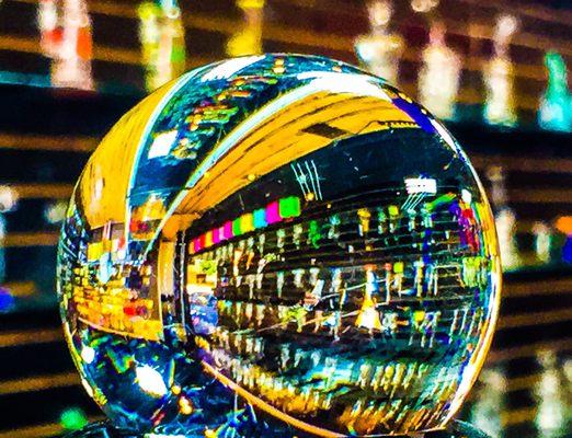 Amazing shot of the interior through one of our local glass artists marbles!