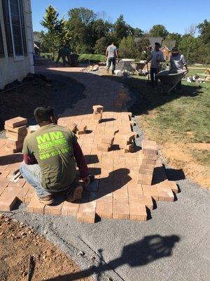 paver walkway installation #patio #hardscaping #pavers #paver #warringtonpa #chalfontpa #southamptonpa #warminsterpa #jamisonpa #richboropa