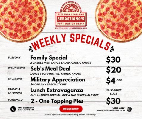 Weekly Specials