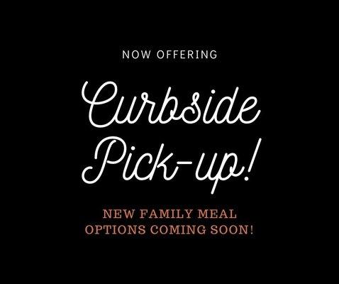 We have closed our dining area and bar indefinitely. Please give us a call to place a to-ago order! New family meal options coming soon!