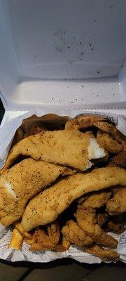 Fried flounder