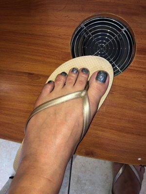 Classic pedi...was suppose to be a perfect Match but that didn't quite work out.