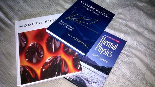 My textbooks for the semester.