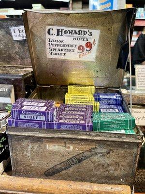 C Howard Old Fashioned Nostalgia Candy Lots of Classic & unique products @ this 1883 shop @ Leavitt & Peirce Harvard Square Cambridge MA.