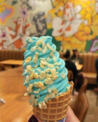 New mermaid ice cream. I tasted blueberry and maybe raspberry;)