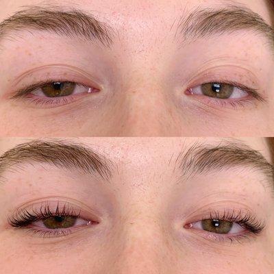 Eyelashes lift and tint