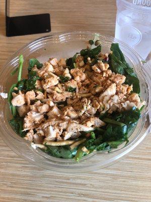 Spicy Asian Chicken Greens & Grains Salad