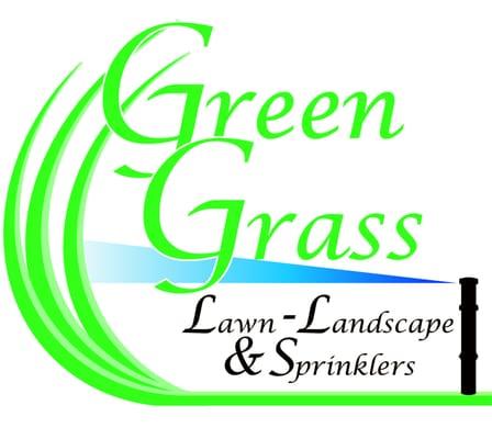 Green Grass Lawn & Sprinklers