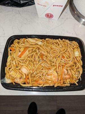 Shrimp Lo Mein - barely touched