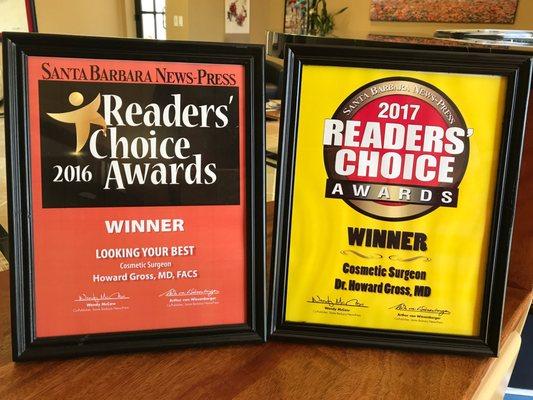 Winner of Santa Barbara News Press Best Reader's Choice Award last 3 years in a row!