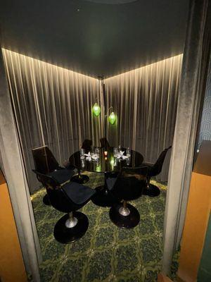 Semi private dining area