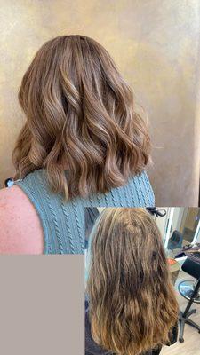 Before & After 
 
 Don't wait, book your hair appointment!