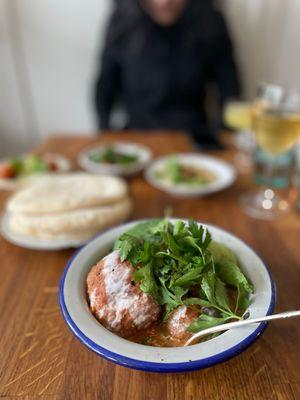 House Meatballs | lamb & pork, tomatillos & yogurt