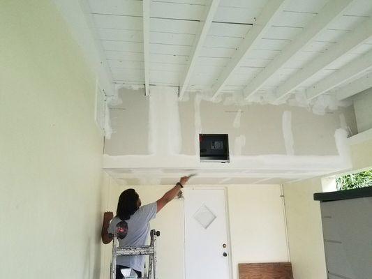 Drywall system and plaster installation