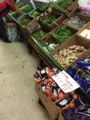 Vegetables section