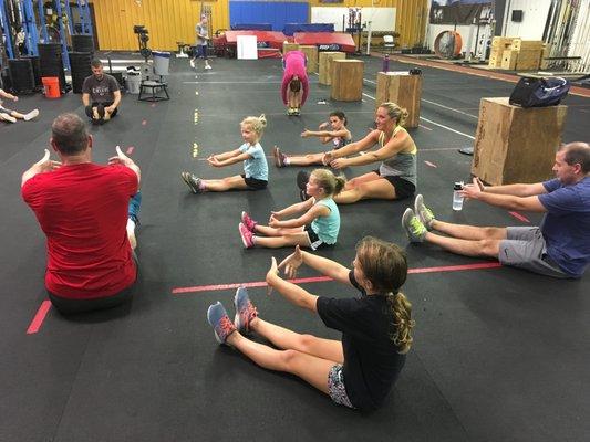 A Family who stretches together has more FUN together.