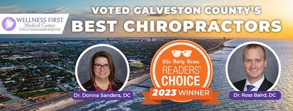 Reader's Choice 2023 Winner for Best Chiropractors in Galveston County