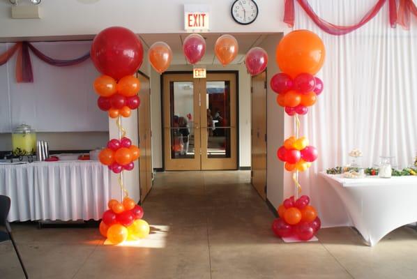 Inside the room looking towards the lobby. Balloons by Balloons for Everything.