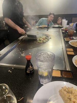 Hibachi cooking area/dining