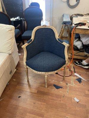 Beautiful reupholstered side chair