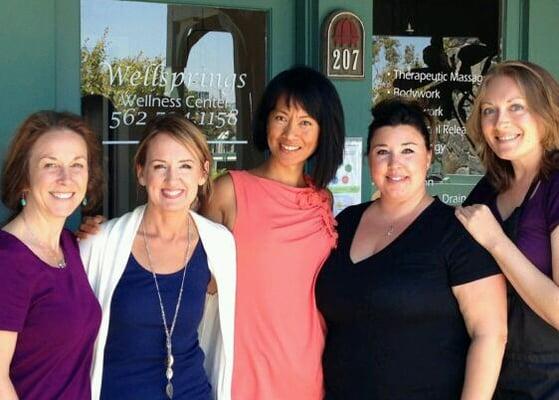 Partial Wellsprings team, photo taken for the Sun Newspaper 8/15/13 publication. L-R: Sherrel, Tammy, Yaseng, Lindsay, & Lesley.