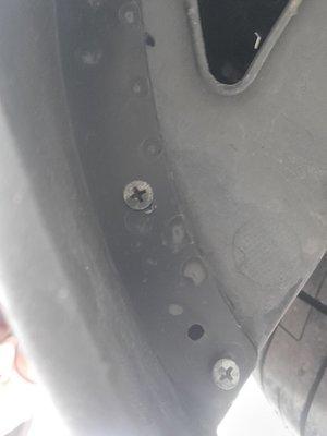 Instead of fixing it properly,  they drilled 2 new holes in my car.  Seems like the whole service team is incompetent.