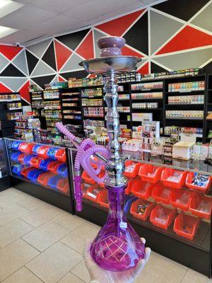 We have a wide variety of hookahs and flavor tobacco. This peice right here is ONLY $55!