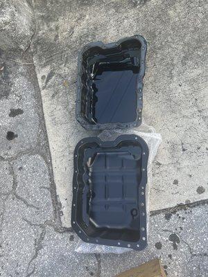 2018 Hyundai Santa Fe, Oil Pan replacement