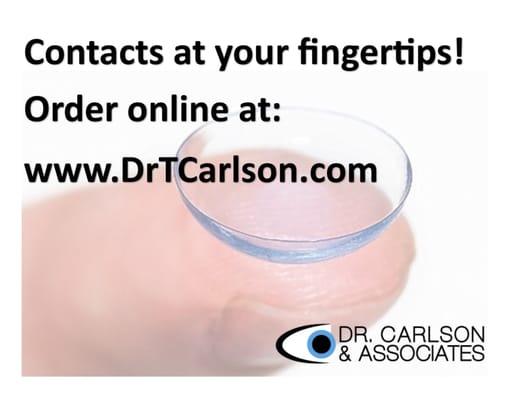 Order contacts online at www.drtcarlson.com