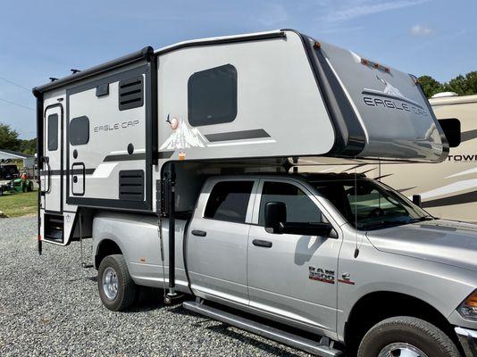 Eagle Cap 1165 Truck Camper on a Long Bed Dually Ram