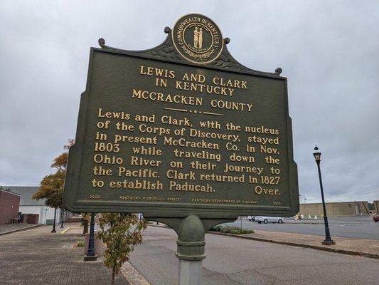 Lewis and Clark in Kentucky Historical Marker, Paducah