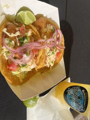 Mahi mahi taco and shrimp taco