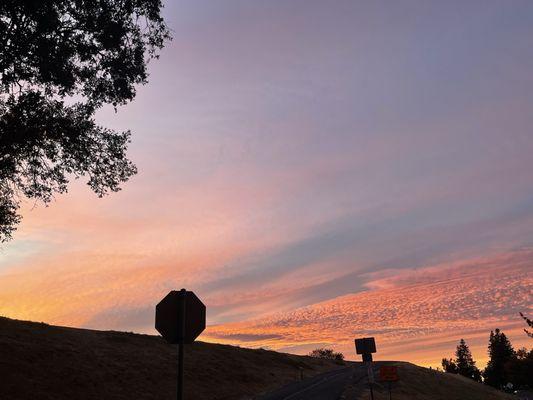 Sunset along the bike trail