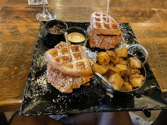 Chicken and waffles