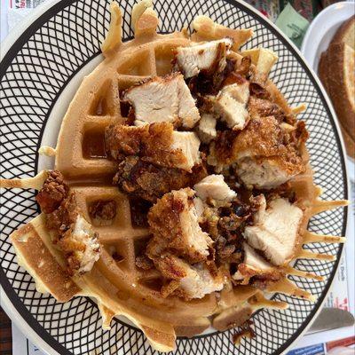 Waffles and chicken