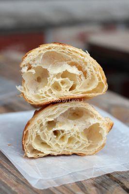 Inside of French Croissant ($4.70) - pretty good, slightly on the sweeter side. I preferred the breads to the viennoiseries