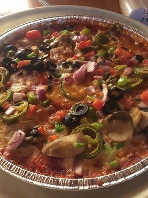 Crustless Pizza (veggie)