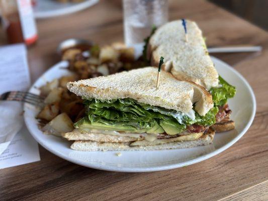 Chicken club I added avo