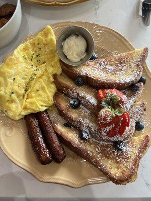 French toast and eggs