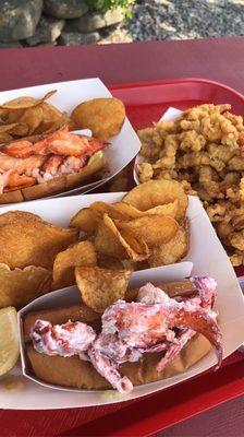 Connecticut & Maine lobster rolls and fried clam strips!