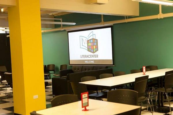 The LitLounge is also a great place to host a fun, informal presentation or to show a video or movie.