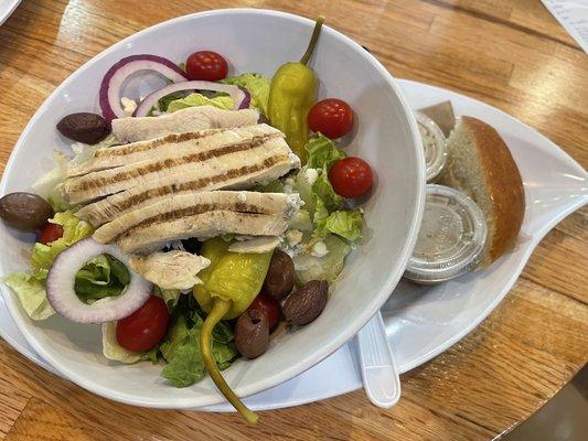 Greek Salad with grilled chicken